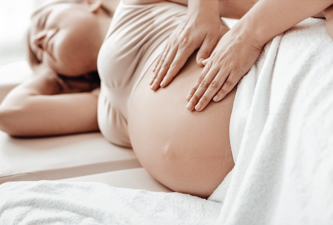 Installation pour un massage prénatal